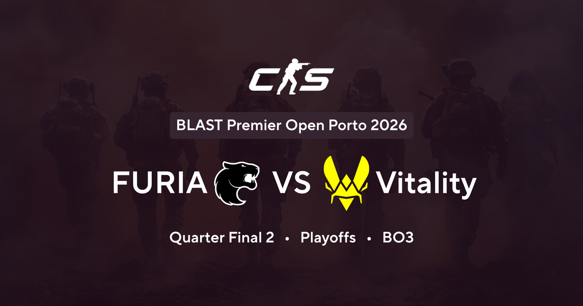 CS2 BLAST Open Porto - Vitality 2：1 FURIA 晉級四強